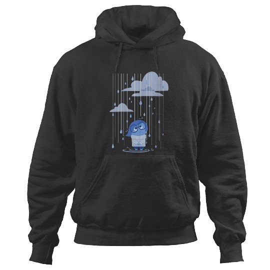 Disneyss Pixars Inside Out Sadness Rain Cloud Feeling Blue Logo Hoodies
