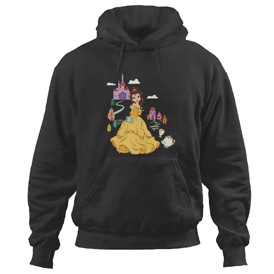 Disney Beauty and the Beast Belle & Mrs. Potts Floral Sketch Hoodies