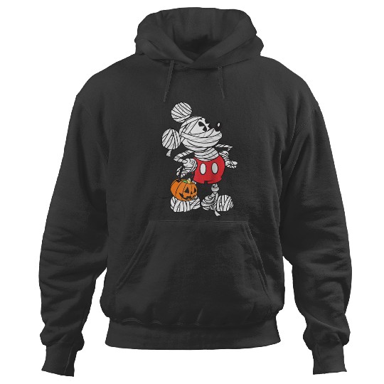 Disney Retro Mickey Mouse Mummy Halloween Raglan Baseball Tee Hoodies