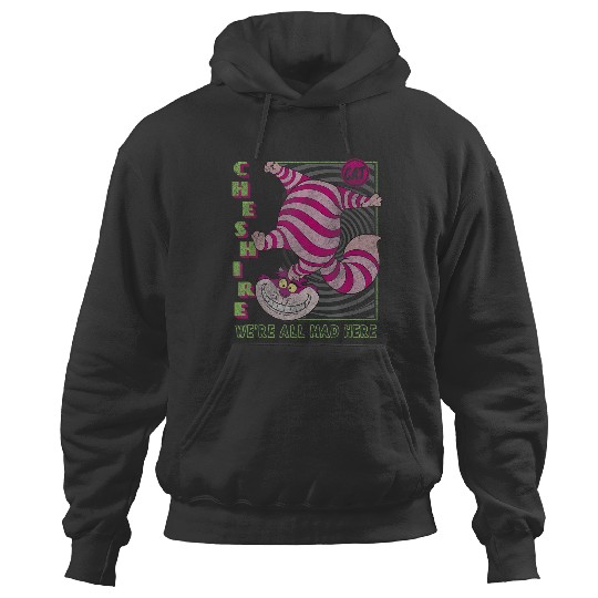 Disneyss Alice In Wonderland Cheshire Cat We're All Mad Here Hoodies