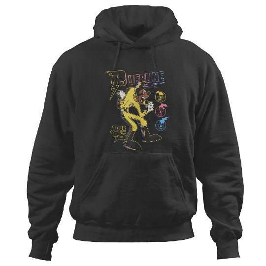 Disneyss A Goofy Movie Powerline Tour '95 Retro Neon Poster Hoodies