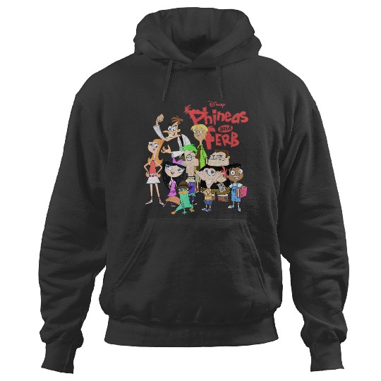 Disneyss Phineas And Ferb The Group Logo Hoodies