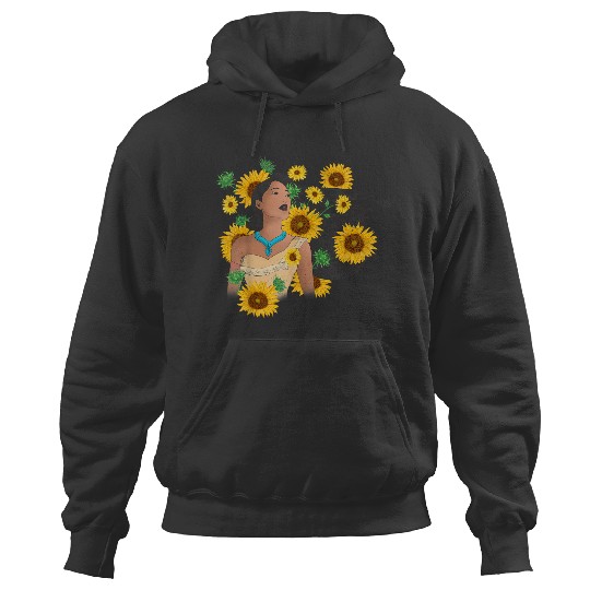 Disney Pocahontas Sunflower Floral Portrait Hoodies