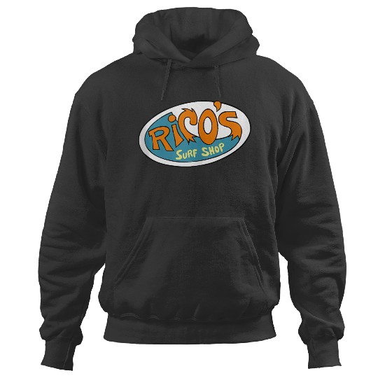 Disneyss Hannah Montana Ricos Surf Shop Logo Hoodies