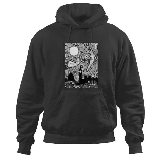 Disneyss Peter Pan And Wendy Paisley Flying Poster Hoodies