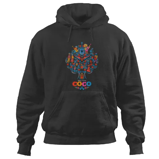 Discover Disney Pixars Coco Iconic Colorful Family Tree Chest Poster Hoodies