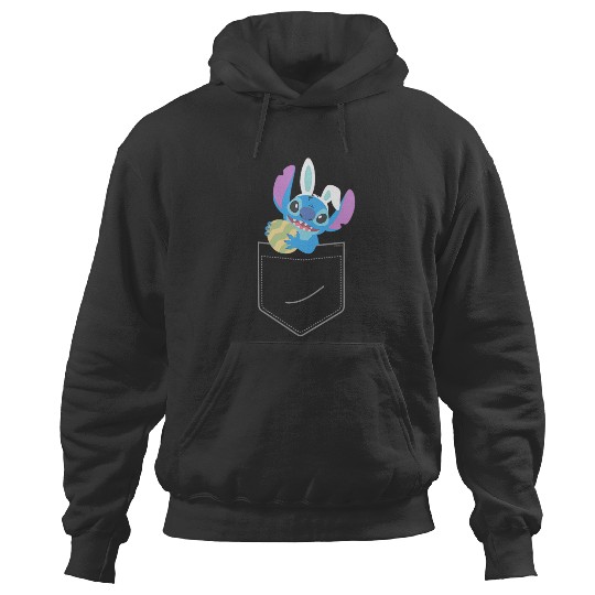 Discover Disney Stitch Easter Egg and Bunny Ears Corner Pocket Art Hoodies