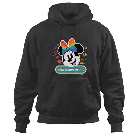 Discover Disney Minnie Mouse Pride Rainbow Vibes Doodles Hoodies