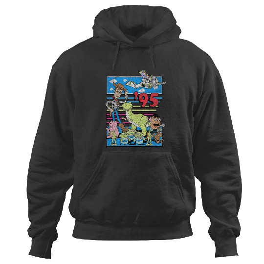 Discover Disney Pixars Toy Story 95 Retro Distressed Colorful Group Hoodies