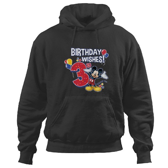 Discover Disney Mickey And Friends Mickey Mouse 3rd Birthday Wishes Hoodies