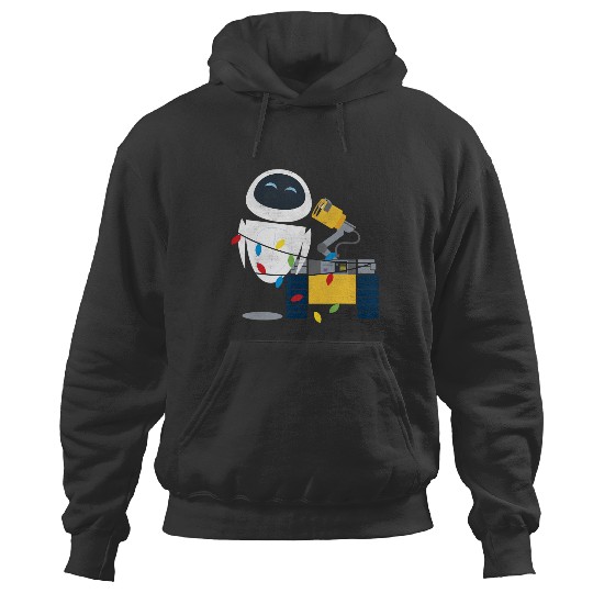 Disney Pixar Wall-E Eve Christmas Light Wrap Graphic Short Sleeve Hoodies
