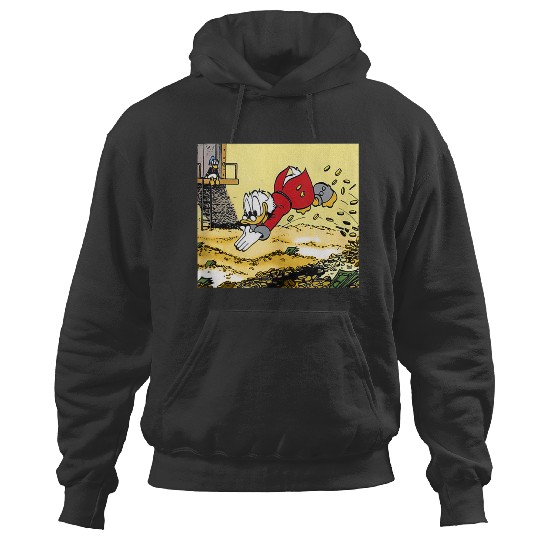 Disneyss Ducktales Scrooge Mcduck Swimming In Cash Hoodies
