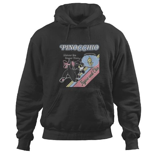 Disneyss Pinocchio Wishes Do Come True Figaro And Cleo Retro Hoodies