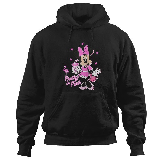 Disney Minnie Mouse Pretty in Pink Raglan Baseball Tee Hoodies