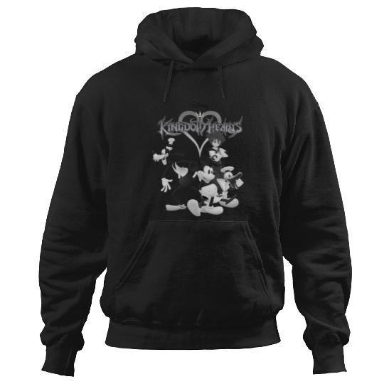 Disney Kingdom Hearts B W Sora Disney Crew Hoodies