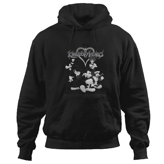 Disney Kingdom Hearts B W Sora Disney Crew Hoodies
