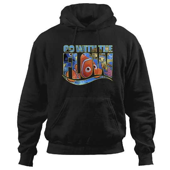 Disneyss Pixars Finding Nemo Go With The Flow Logo Filled Hoodies