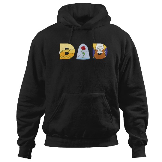 Disney Beauty And The Beast Belle Fathers Day Birthday Dad Hoodies