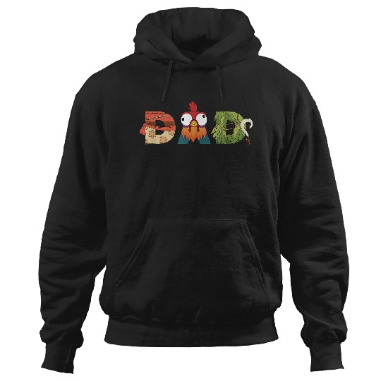 Disney Moana Letters Maui Fathers Day Birthday Best Dad Hoodies