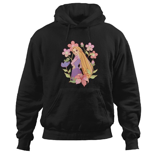 Disney Tangled Rapunzel Pascal Floral Princess Sketch Hoodies