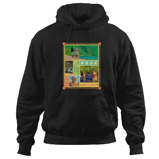 Disney Moana and Gramma Tala Listen to the Ocean Hoodies