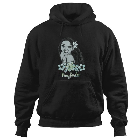 Disney Moana Wayfinder Floral Wink Portrait Hoodies