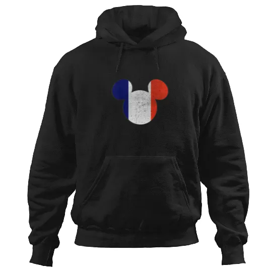 Disney Mickey Mouse Logo France Flag Fill Hoodies