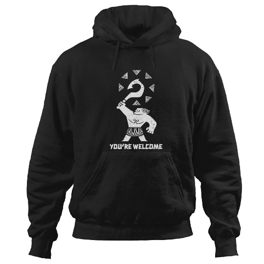 Disney Moana Maui You're Welcome Distressed Chest Portrait Hoodies