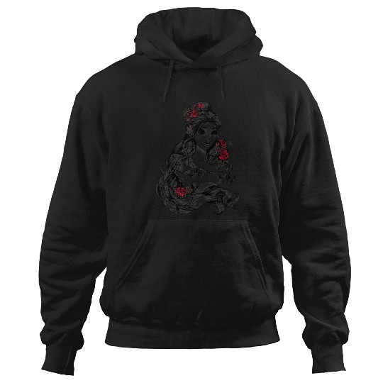 Disney Beauty and the Beast Belle Princess Rose Portrait Hoodies
