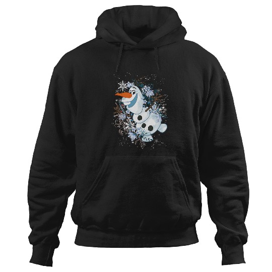 disney frozens olaf dancing in snowflakes graphic Hoodies