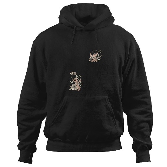 Disney Lilo Stitch Bohemian Flower Corners Hoodies