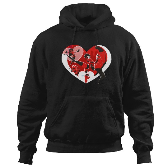 Disney And Pixar-Pixars The Incredibles Family Valentines Day Valentines Hoodies