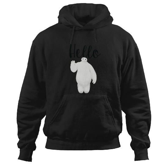 Disney Big Hero 6 Baymax Hello Wave Graphic Hoodies
