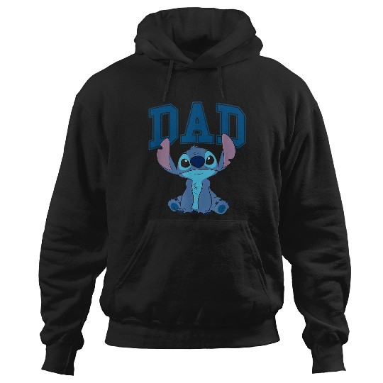 Disneyss Lilo Stitch Vintages Dad Cool Stitch Collegiate Logo Hoodies