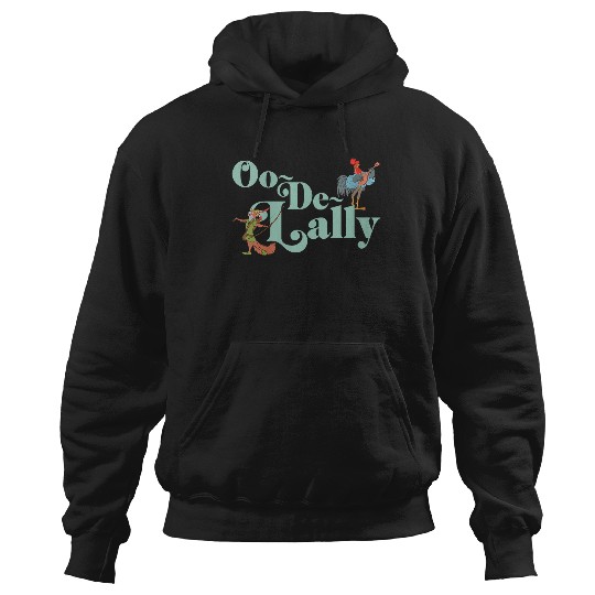Womens Disney Robin Hood Oo-De-Lally Iconic Quote Chest Text Logo V-Neck Hoodies