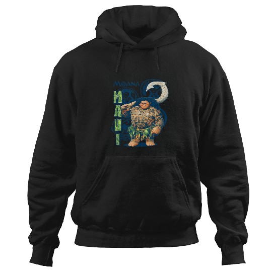 Discover Disney Moana Maui Confident Pose Tribal Symbols Hoodies