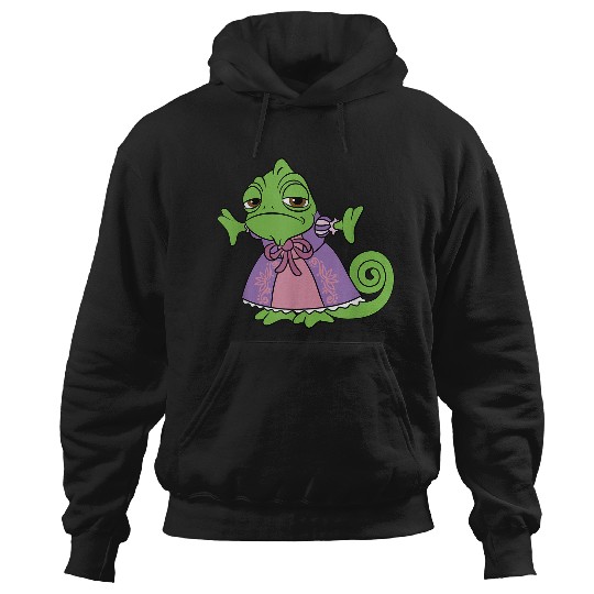 Disneyss Tangled Cute Pascal Dressed Up Big Chest Portrait Hoodies