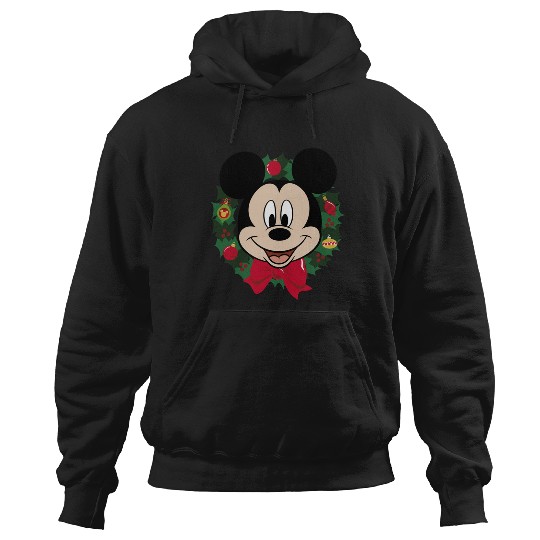 Mouse Christmas Wreath Portrait Hoodie  : Mickey Disney Christmas, Disney Christmas Hoodies