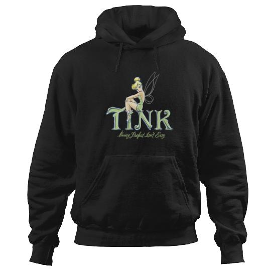 Womens Disney Peter Pan Tinker Bell Being Perfect Isn’t Easy V-Neck Hoodies