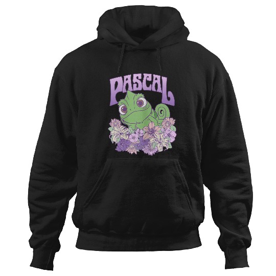 Disneyss Tangled Cute Pascal Floral Pastel Big Chest Portrait Hoodies
