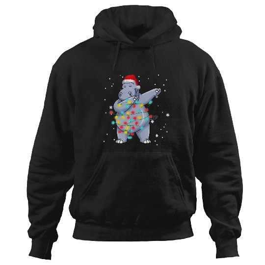 Discover Christmas Lights Dabbing Hippo   , Disney Elephant Dumbo Christmas , Dumbo Christmas Hoodies