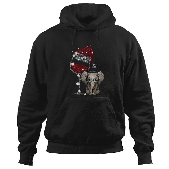 Discover Wine Glass Red Santa Hat elephants Diamond  (2)  , Disney Elephant Dumbo Christmas , Dumbo Christmas Hoodies