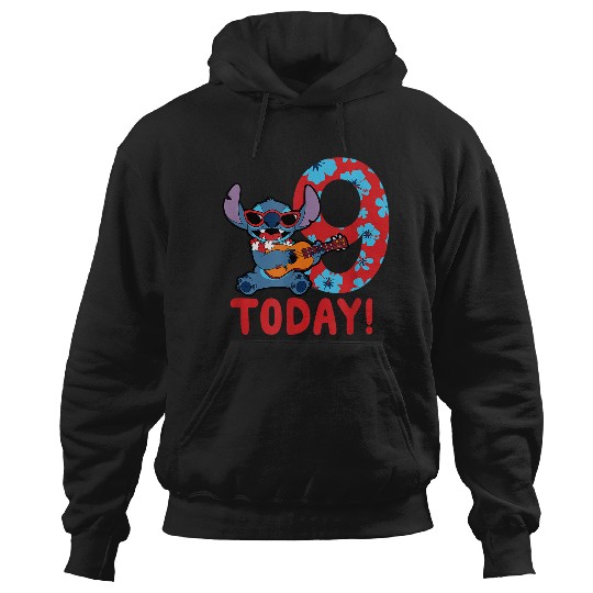 Discover Disneyss Lilo Stitch Tropical Birthday 9 Years Old Today Hoodies