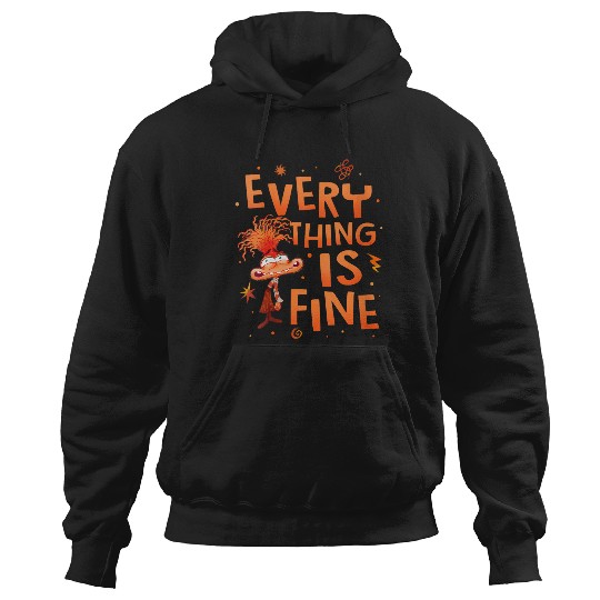 Disneyss Pixars Inside Out 2 Everything Is Fine Anxietys Logo Hoodies