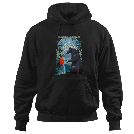 Discover Disney Pixar Brave Merida And Bear Profile Portrait Hoodies
