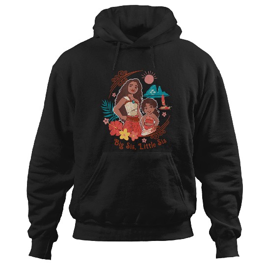 Discover Disneyss Moana 2 Big Sis Little Sis Oceania Tropical Floral Hoodies