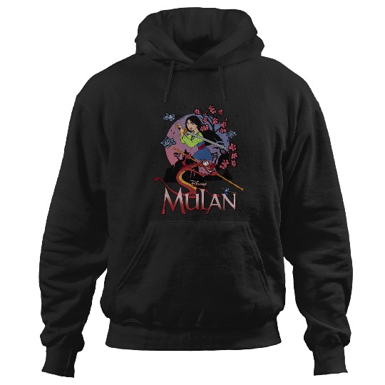 Discover Disney Mulan And Mushu Collage Portrait Logo Hoodies