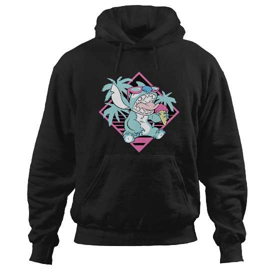 Discover Disney Lilo & Stitch Ice Cream Retro 90s Beach Long Sleeve Hoodies