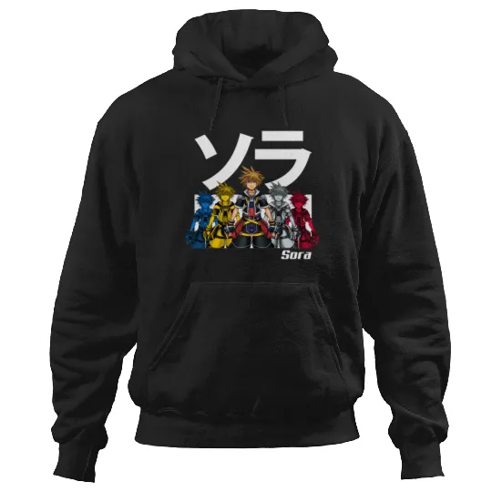 Disney Kingdom Hearts Epic Sora Brave-Brave-Brave-Brave Standing Pose Kanji Epic Hoodies