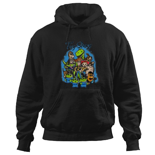 Disney Pixar Toy Story Airbrush Vintage Style Group Poster Hoodies